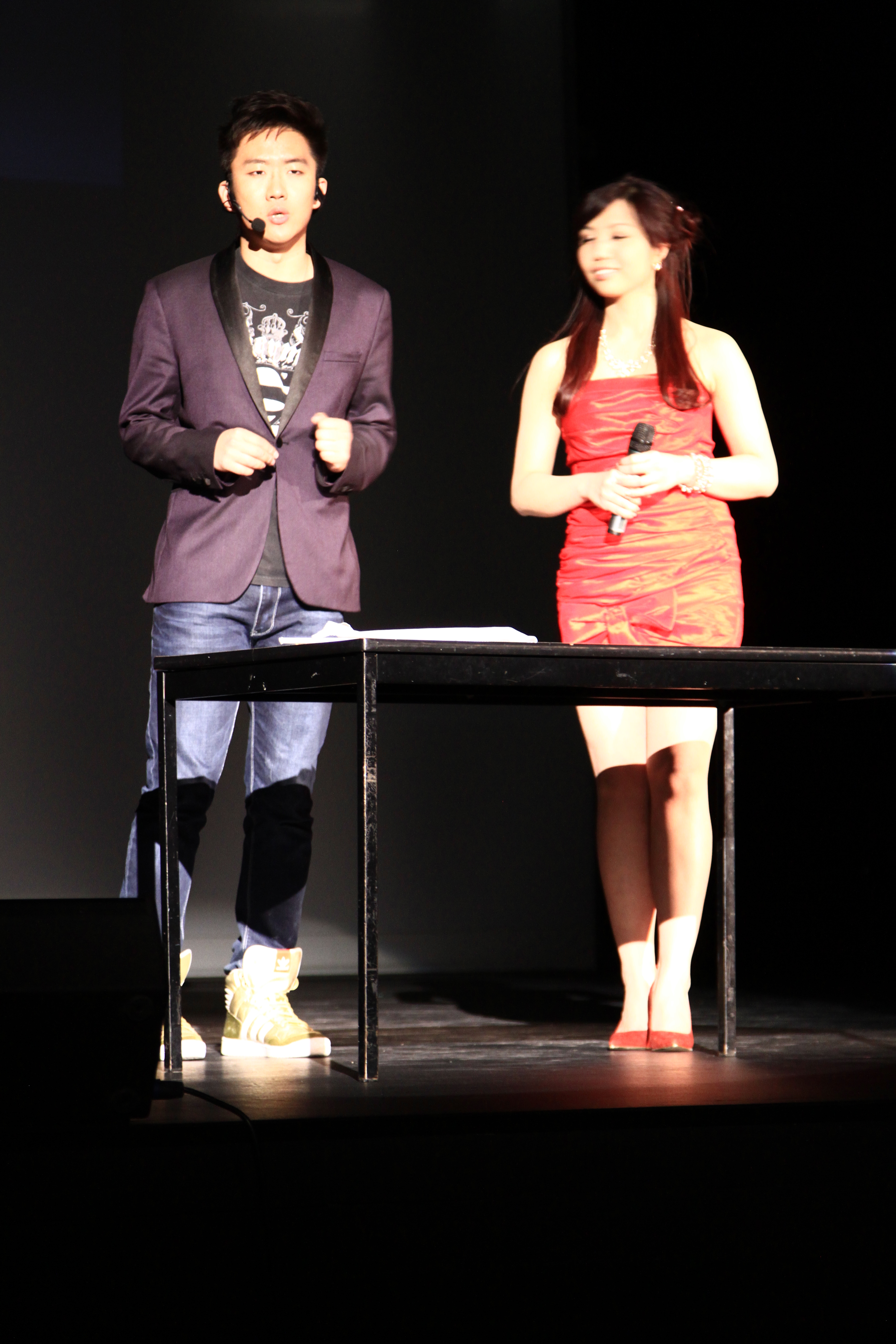 On the stage with MC